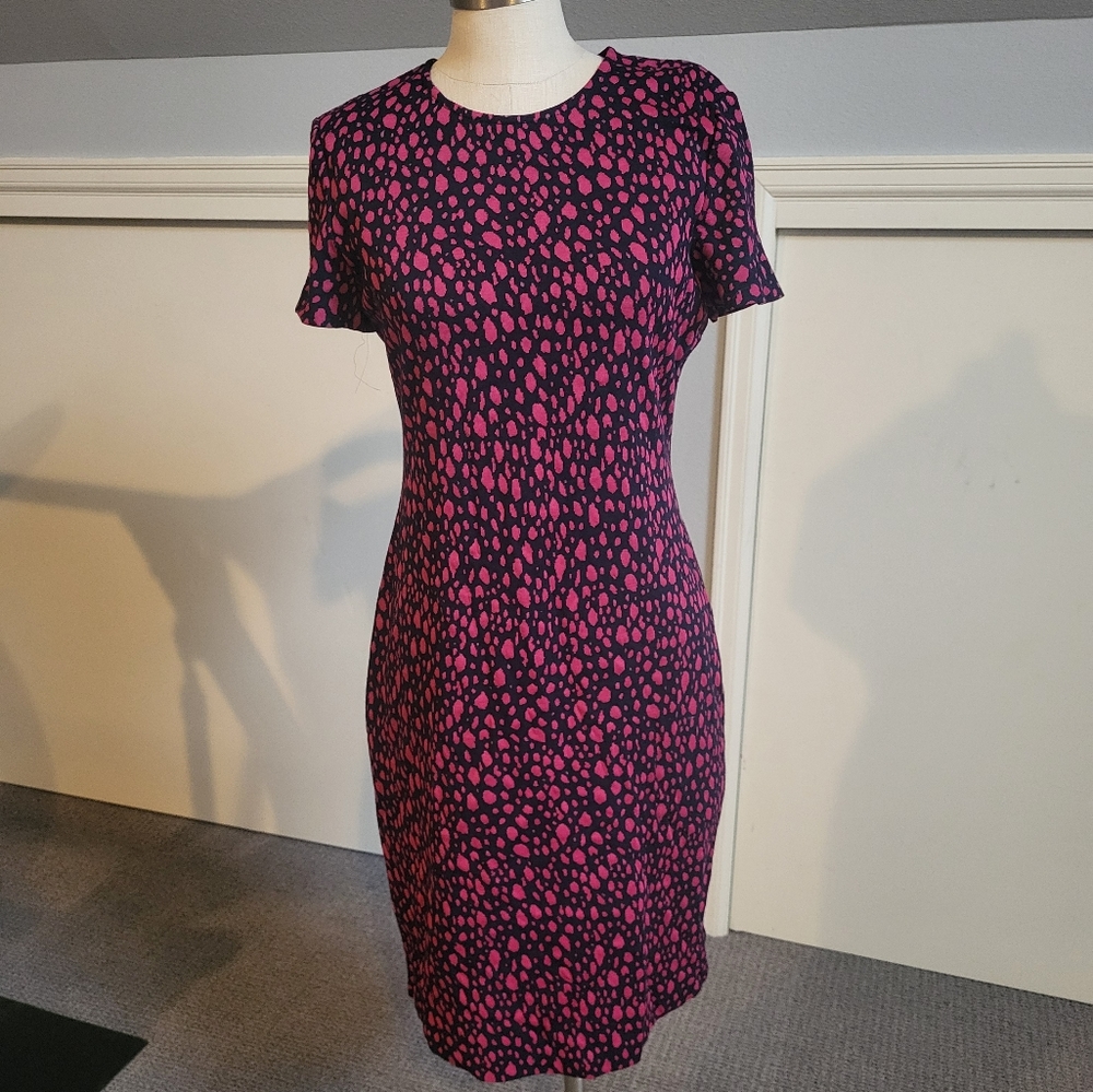 St. John Leopard Print Knit Dress